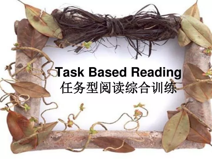task based reading