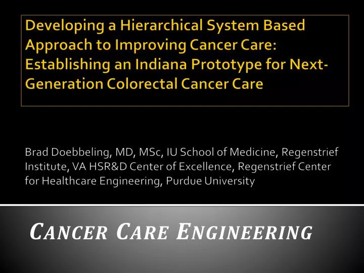 cancer care engineering