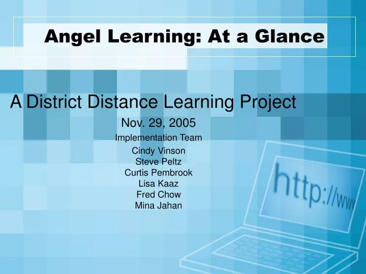 angel learning at a glance