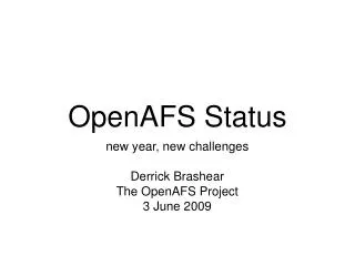 OpenAFS Status