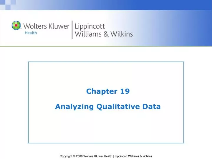 chapter 19 analyzing qualitative data