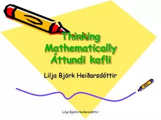 thinking mathematically ttundi kafli