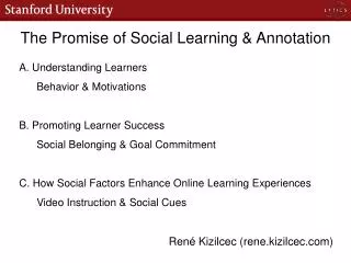The Promise of Social Learning &amp; Annotation