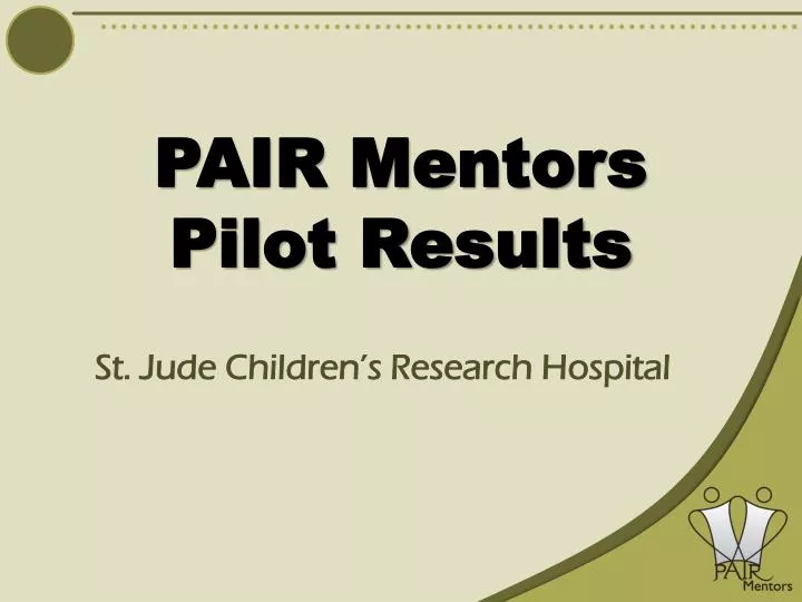 pair mentors pilot results