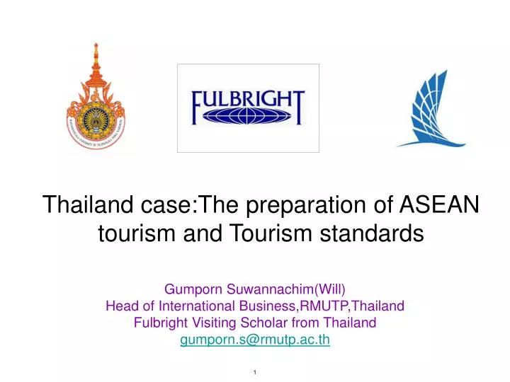 thailand case the preparation of asean tourism and tourism standards