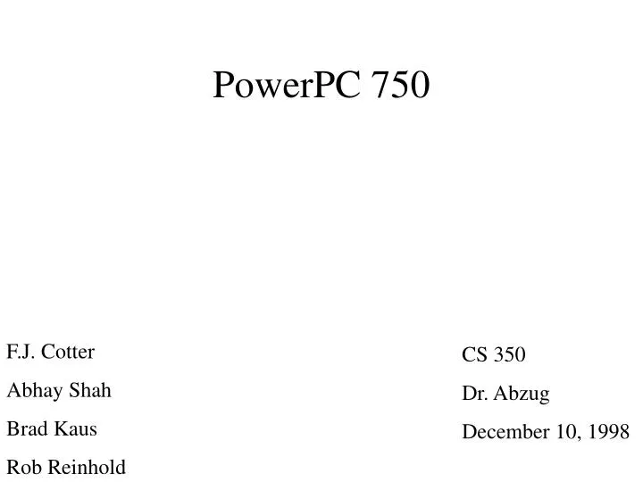 powerpc 750