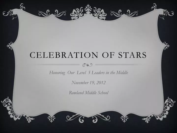 celebration of stars