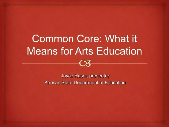 common core what it means for arts education