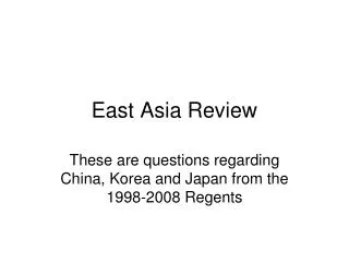 East Asia Review