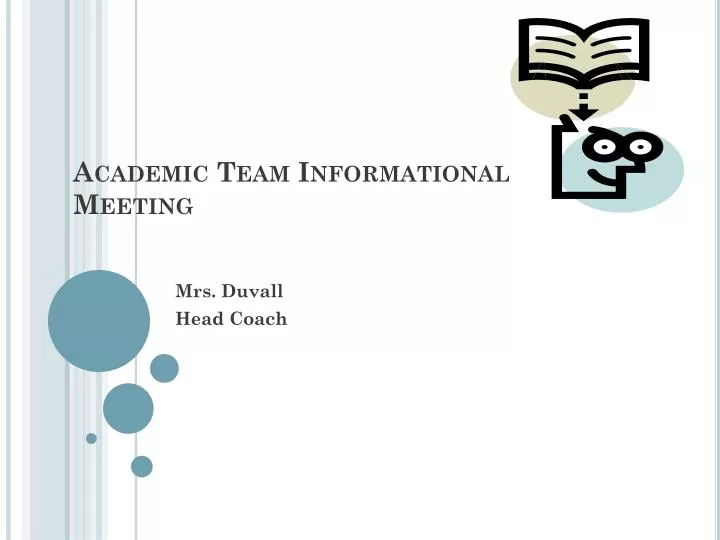 academic team informational meeting