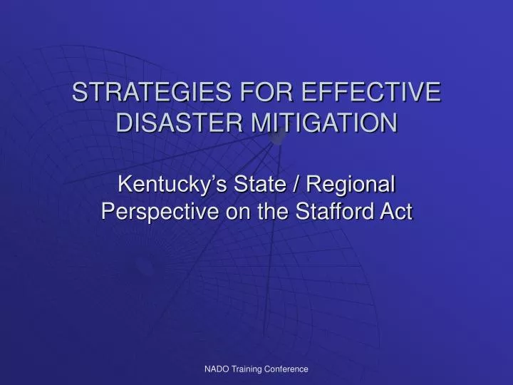strategies for effective disaster mitigation