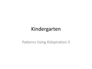 kindergarten