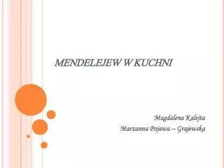 mendelejew w kuchni