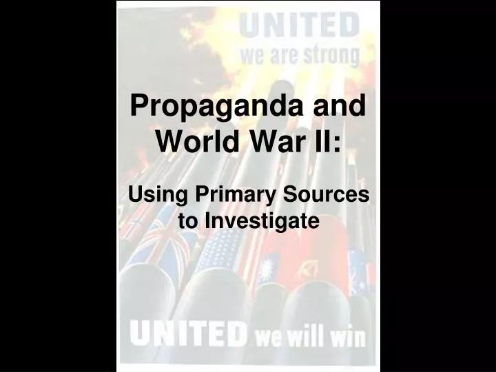 propaganda and world war ii