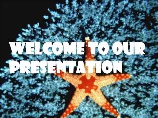 welcome to our presentation