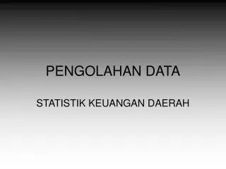 pengolahan data