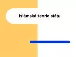 Islámská teorie státu - slide 1