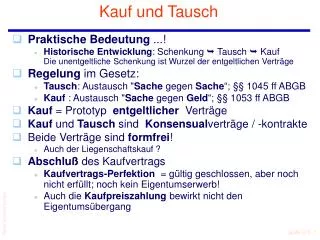 kauf und tausch