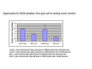 LacZ L, cells infected with ade-LacZ grow in HBSS buffer with 3mM glucose