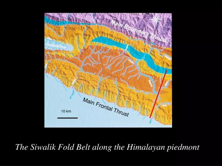 the siwalik fold belt along the himalayan piedmont
