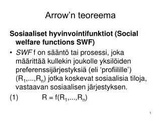 arrow n teoreema