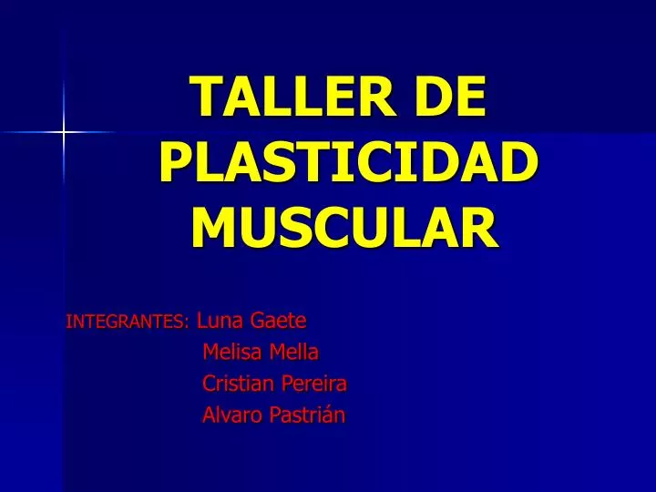 taller de plasticidad muscular