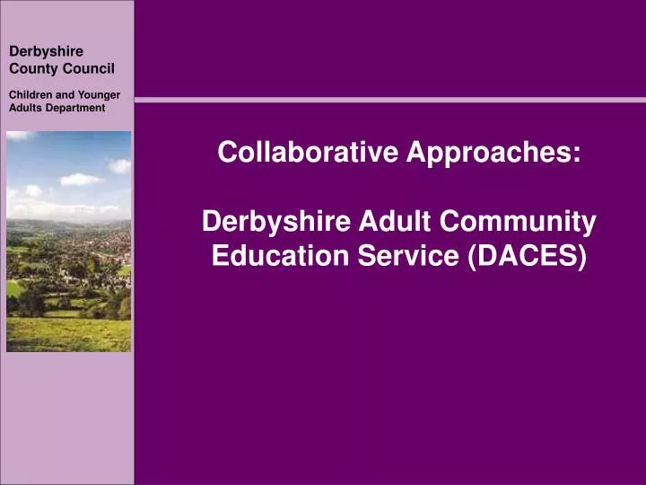 collaborative approaches derbyshire adult community education service daces