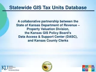 Statewide GIS Tax Units Database