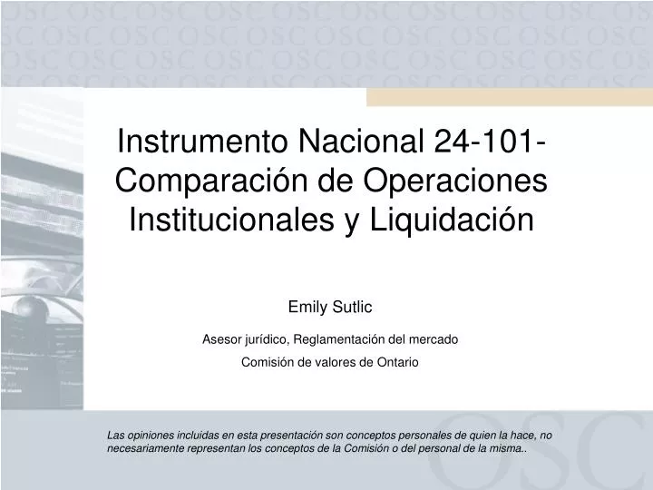 instrumento nacional 24 101 comparaci n de operaciones institucionales y liquidaci n