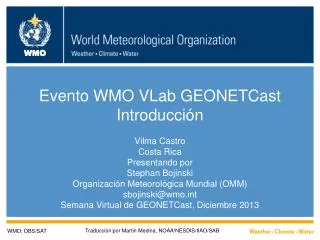 evento wmo vlab geonetcast introducci n