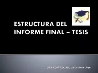 estructura del informe final tesis