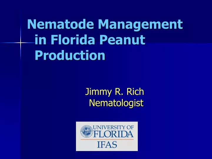 nematode management in florida peanut production