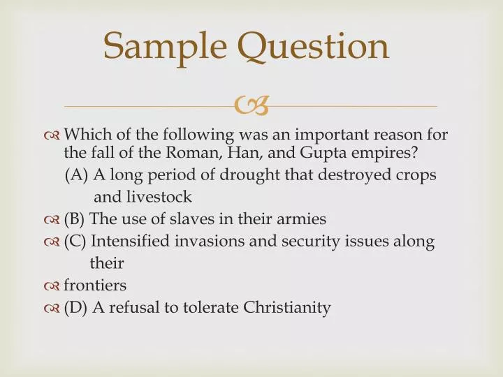 sample question