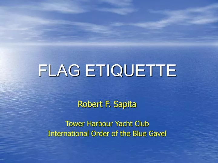 flag etiquette