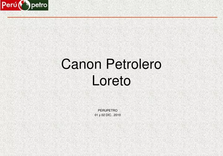 canon petrolero loreto