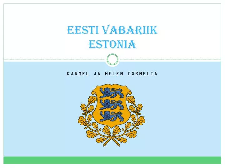 eesti vabariik estonia