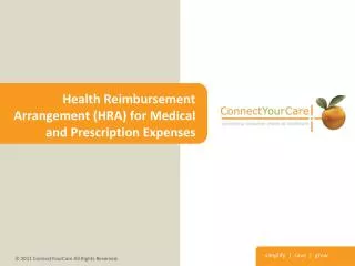 Health Reimbursement Arrangement (HRA) for Medical and Prescription Expenses