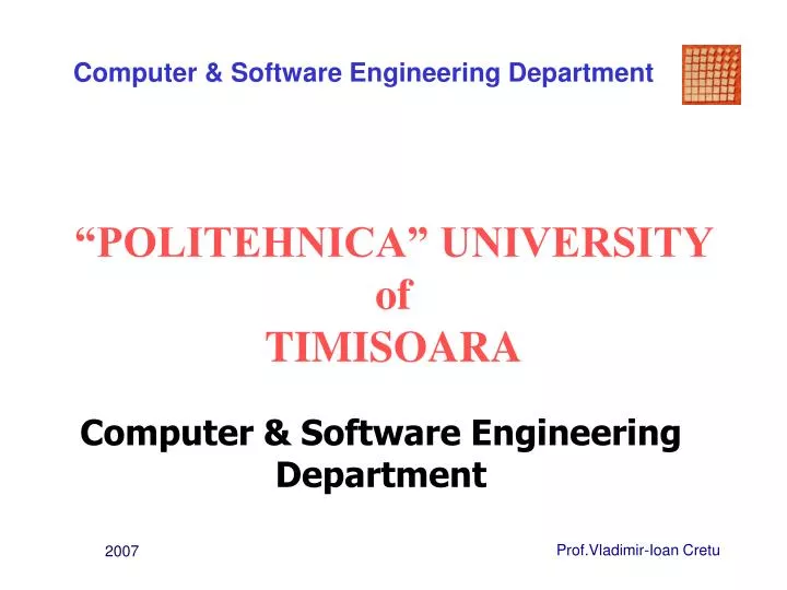 politehnica university of timisoara
