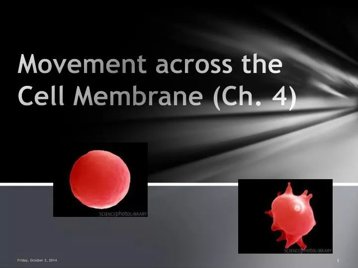 movement across the cell membrane ch 4