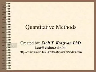 Quantitative Methods