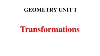 GEOMETRY UNIT 1