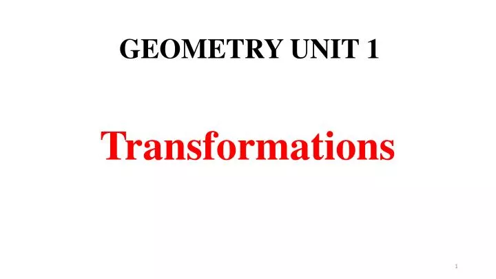 geometry unit 1
