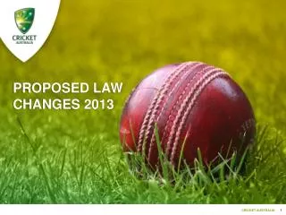 Proposed law changes 2013