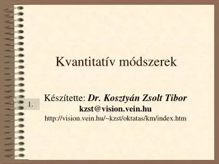 kvantitat v m dszerek