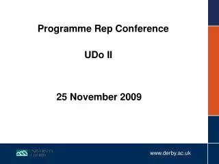 Programme Rep Conference