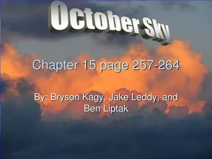 chapter 15 page 257 264