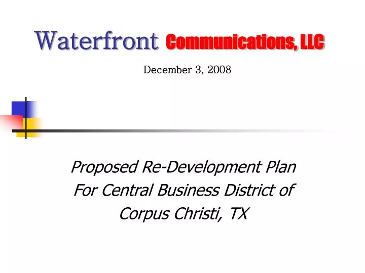 waterfront communications llc december 3 2008