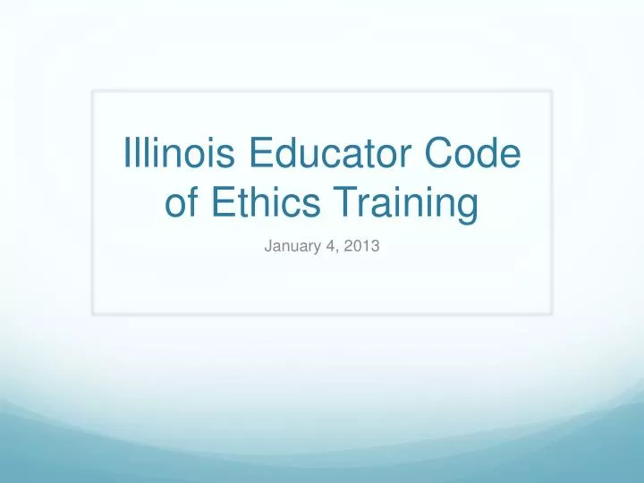 illinois educator code of ethics training
