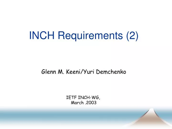 inch requirements 2