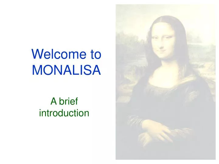 welcome to monalisa
